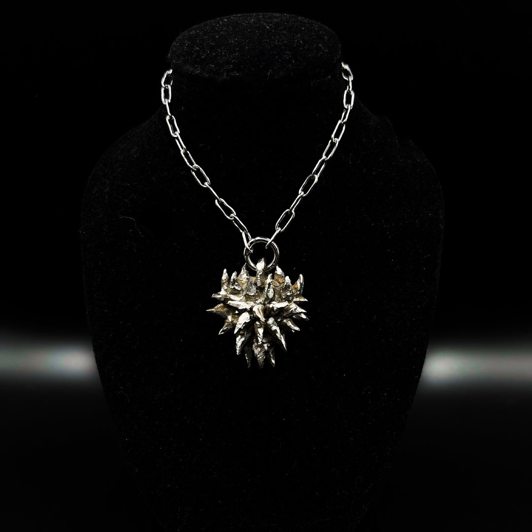 Black Spike Heart Necklace