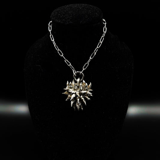 Black Spike Heart Necklace