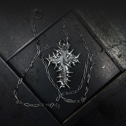 White Cross Necklace